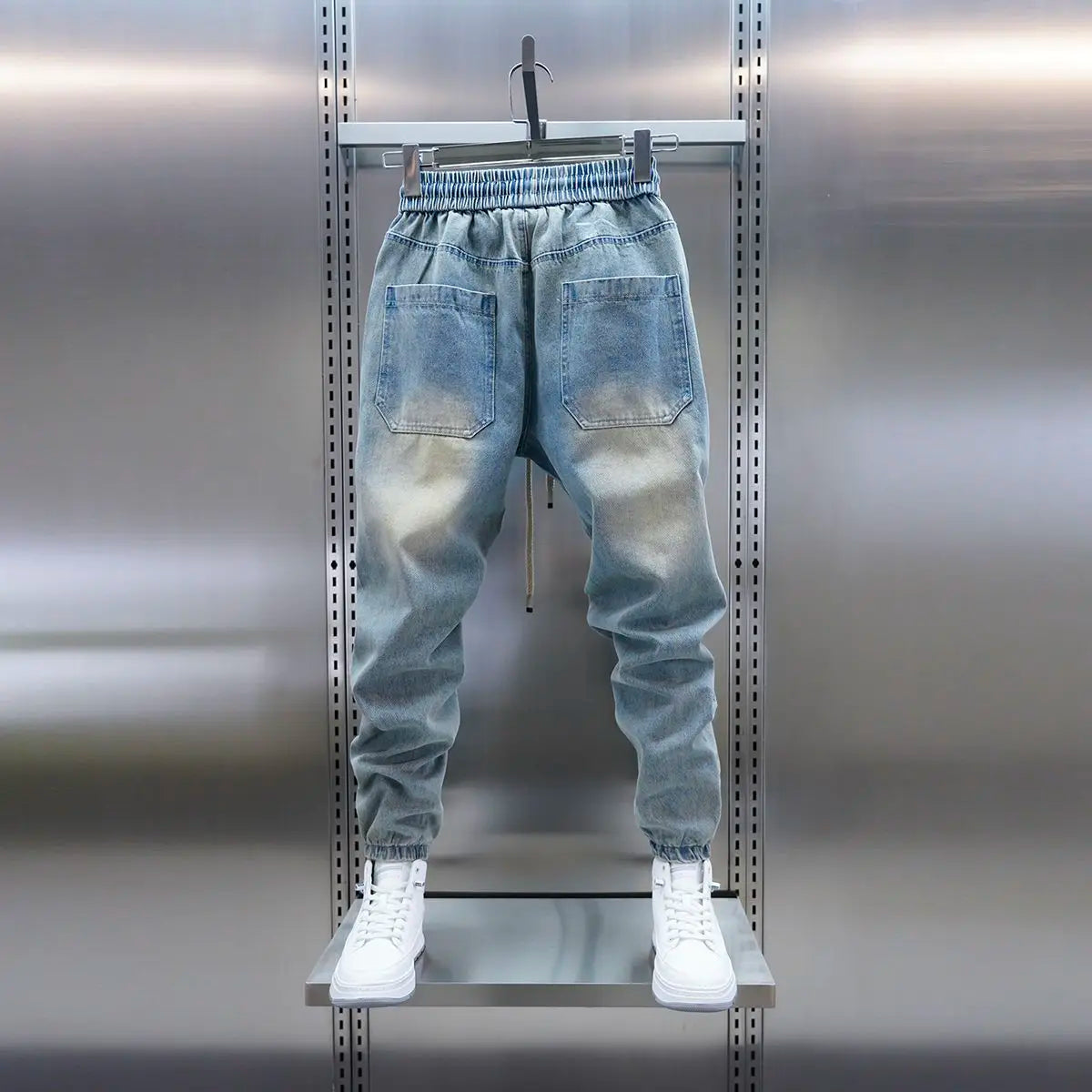 Urban Flex Distressed Denim Joggers