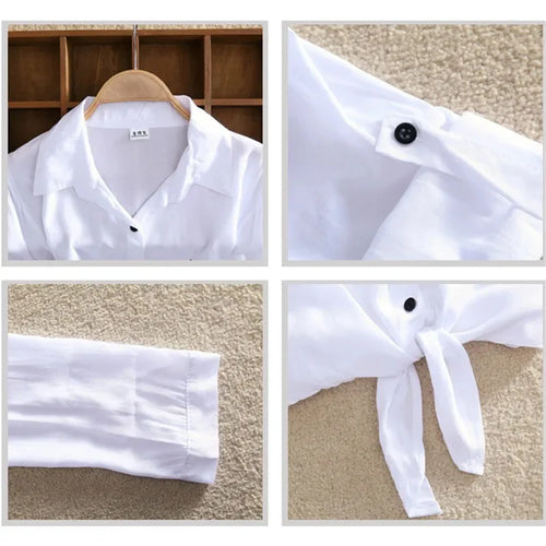 Elegant Charm Tie Front Blouse