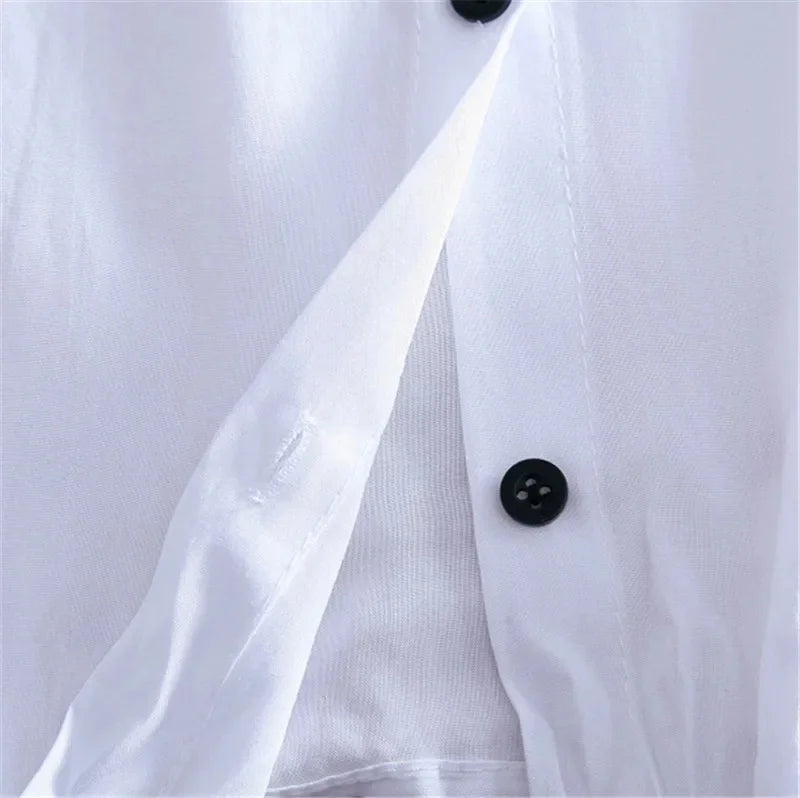 Elegant Charm Tie Front Blouse