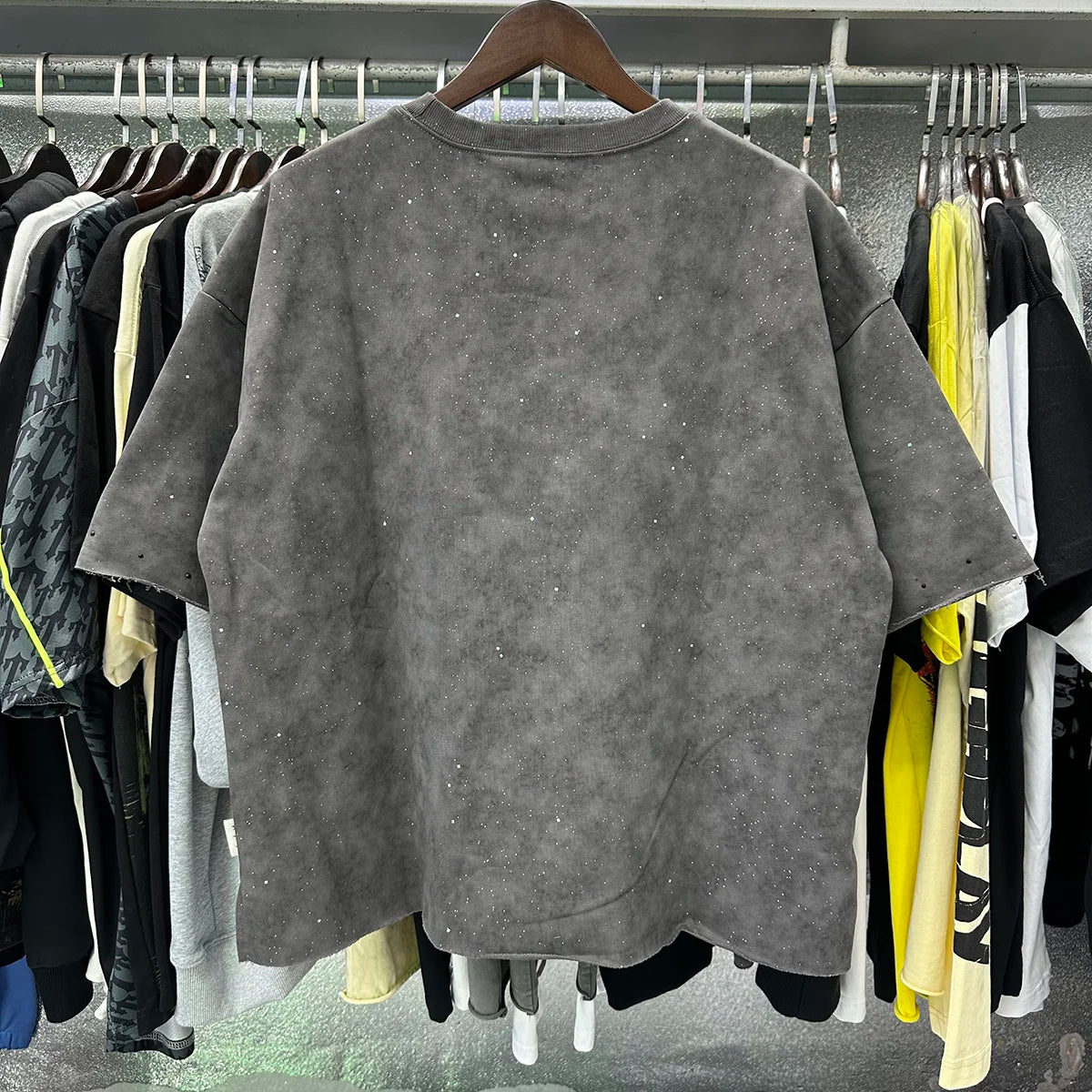Diamond Short Sleeve Cropped T-shirt for Men and Women Cotton Summer Tshirts Oversized